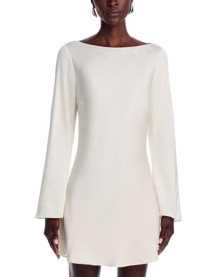 Ennis Satin Bell Sleeve Mini Dress