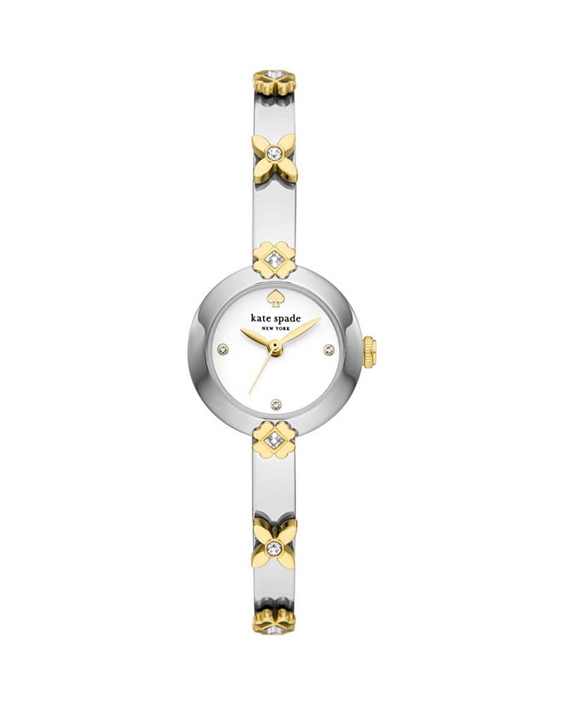 Kate Spade Monroe Heritage Bloom Watch In White/silver