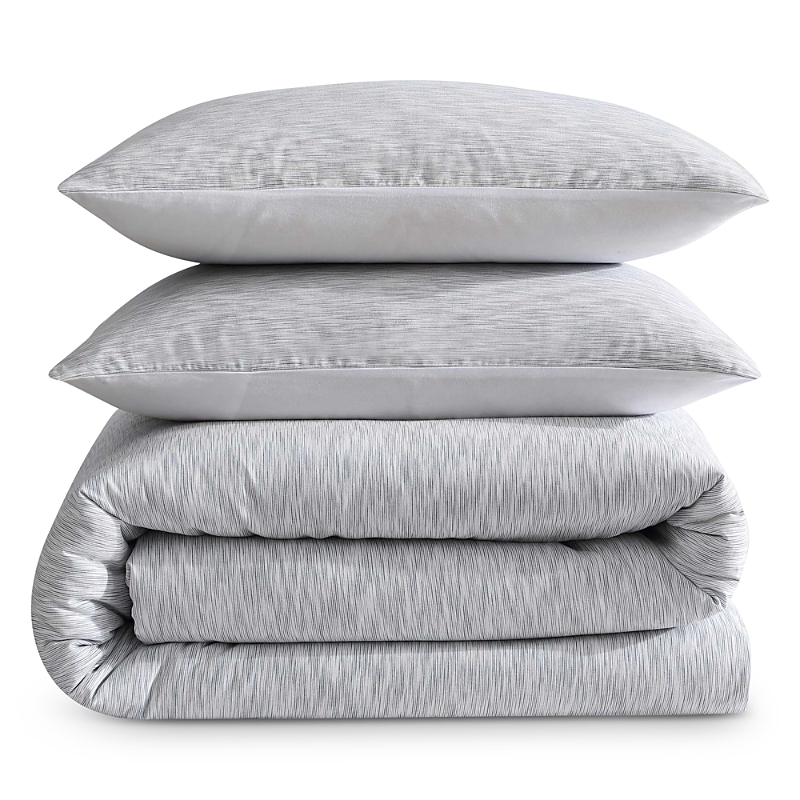 Calvin Klein Modern Ikat Yarn Dyed Cotton 3 Piece Comforter Set, Queen In Slate Blue