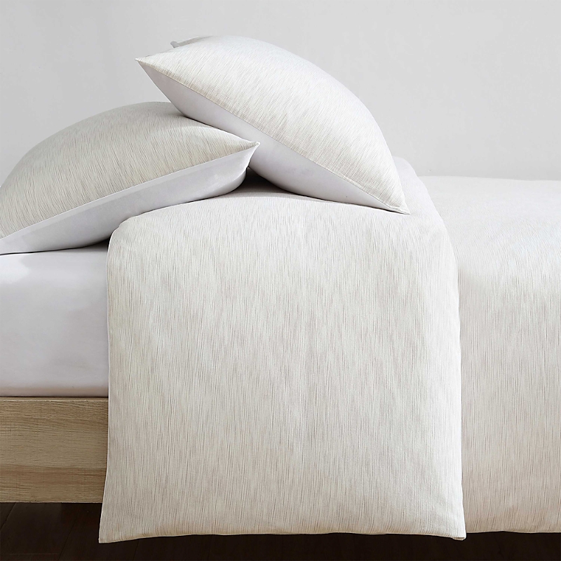 Calvin Klein Modern Ikat Yarn Dyed Cotton 3 Piece Comforter Set, Queen In White