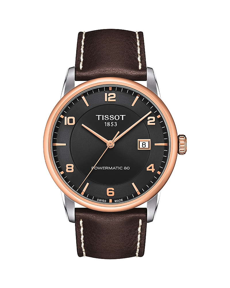 Tissot Luxury Automatic Watch, 41mm In Black/brown