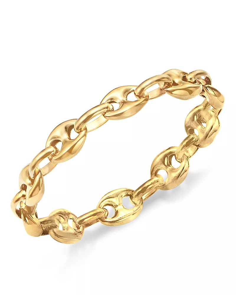 Zoe Chicco 14K Yellow Gold Heavy Metal Mariner Link Chain Ring