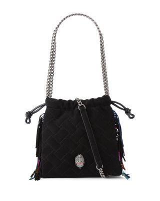 KURT GEIGER LONDON - Kensington Small Suede Drawstring Bag