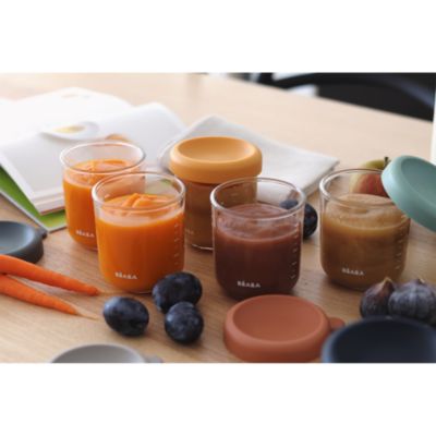 6 Pack Glass Baby Food Jars, 8 Oz