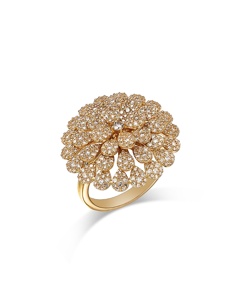 Bloomingdale's Diamond Flower Ring in 14K Yellow Gold, 1.50 tcw