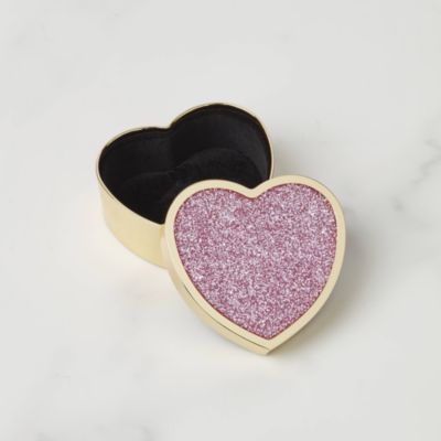 Sitting Pretty Pink Glitter Heart Box