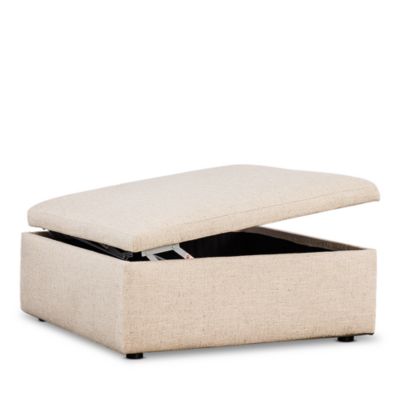 Alice Large Square Storage Ottoman, in Fabric