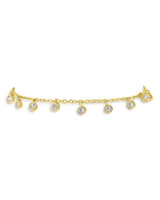 Kenneth Jay Lane Cubic Zirconia Charm Bracelet in 14K Gold Plated