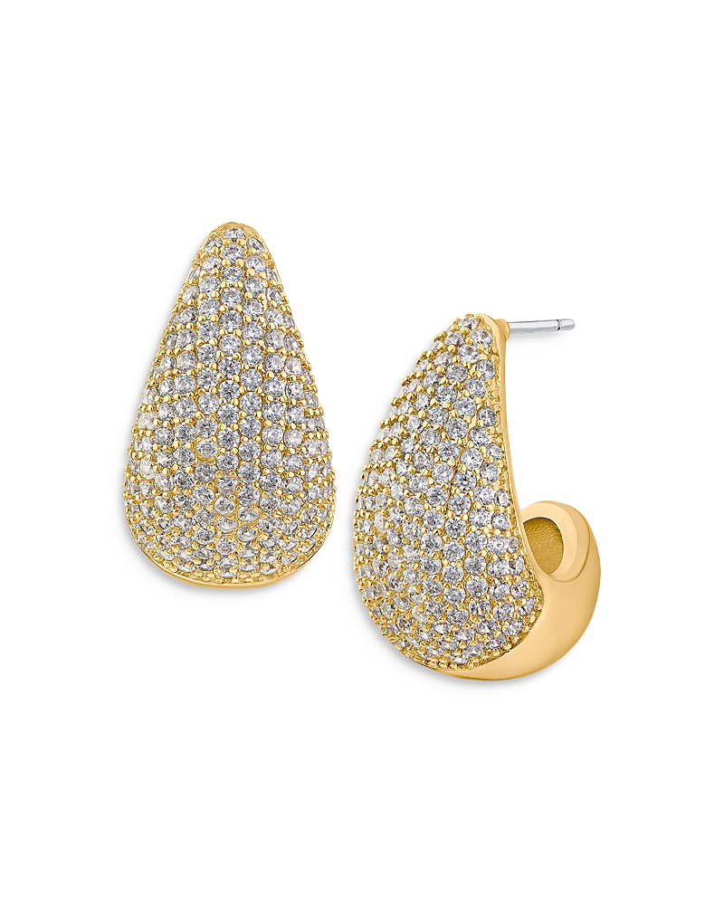 Kenneth Jay Lane Pave Cubic Zirconia Teardrop Earrings