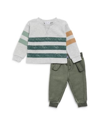 Splendid - Boys' Striped Waffle Knit Top & Sweatpants Set - Baby