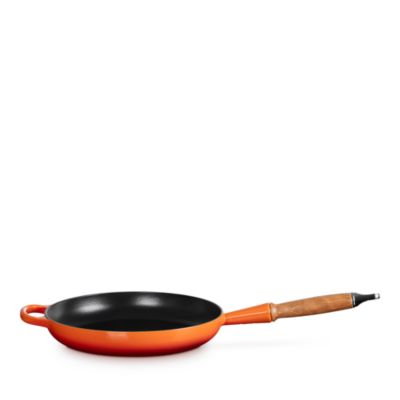 Enameled Cast Iron Alpine Wood Handle Fry Pan, 2.25 Qt