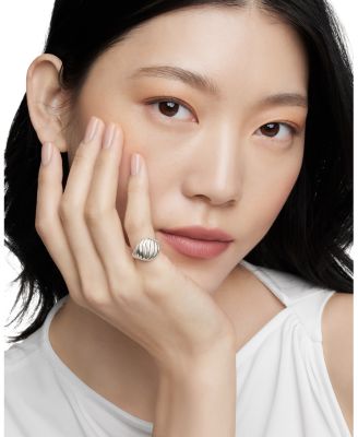 Sterling Silver Sculpted Cable Pinky Ring