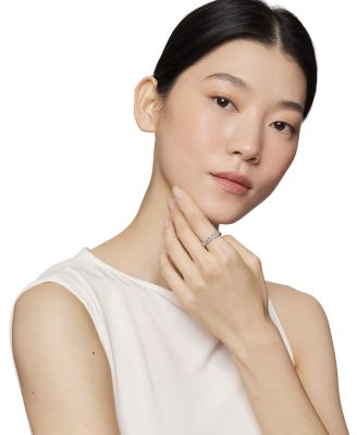 Belmont Curb Link Narrow Ring with Pav&amp;eacute; Diamonds