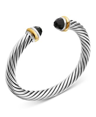 Cable Classics Bracelet with Black Onyx and 14K Yellow Gold