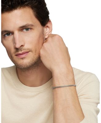 Men's Medium Box Chain Bracelet, 4mm
