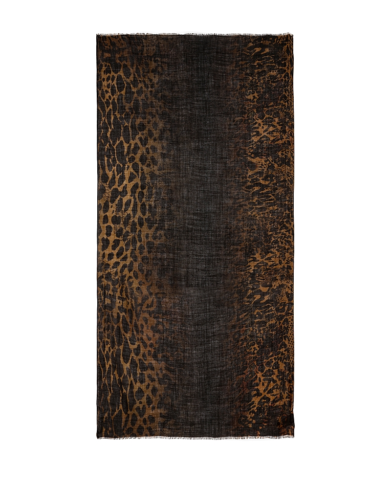 Zadig & Voltaire Leopard-print Scarf In Latte