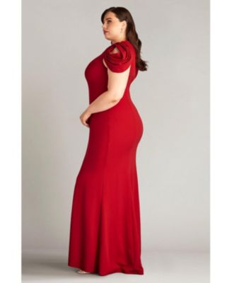 Plus Copley Shoulder Drape Gown