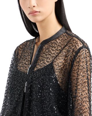 Sheer Sequin Jacket