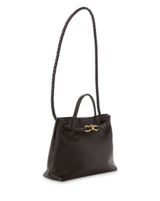 Medium Andiamo Leather Top Handle Bag