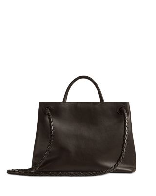 Medium Andiamo Leather Top Handle Bag