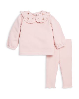 Bloomie's Baby - Girls' Embroidered Collar Knit Top & Leggings - Baby