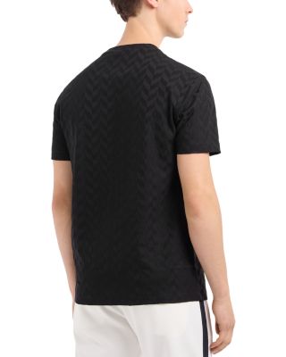 Cotton Jersey Chevron Jacquard Tee