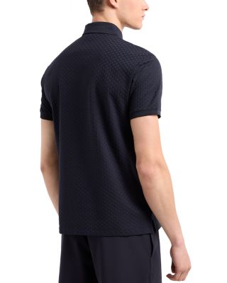 Cotton Jersey Diamond Jacquard Regular Fit Polo Shirt