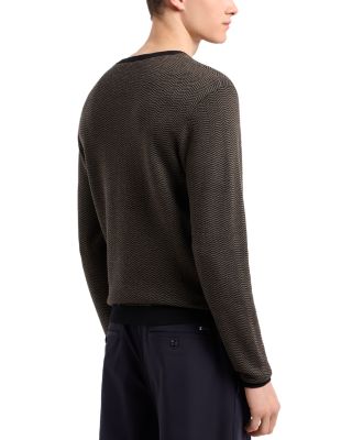 Wool Chevron Jacquard Regular Fit Sweater