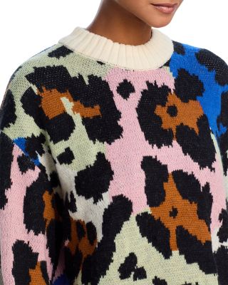 Colorful Leopard Knit Sweaters 