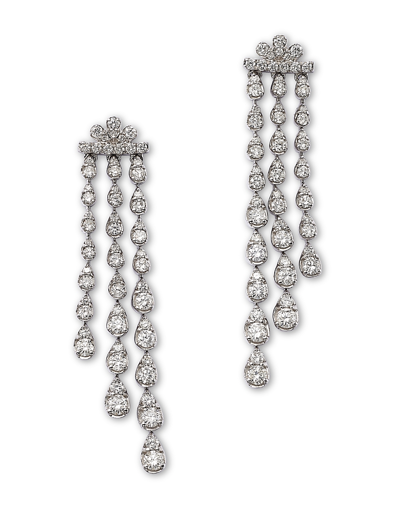 Bloomingdale's Fine Collection 14k White Gold Diamond Drop Earrings, 2.00 Ct. T. W. In White