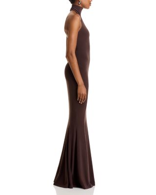 Turtleneck Halter Gown