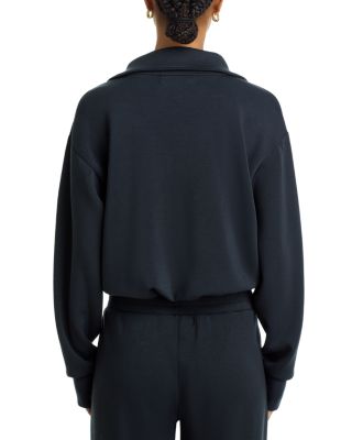 Cloud Zip Neck Sweatshirt & Fleece Flare Leg Pants