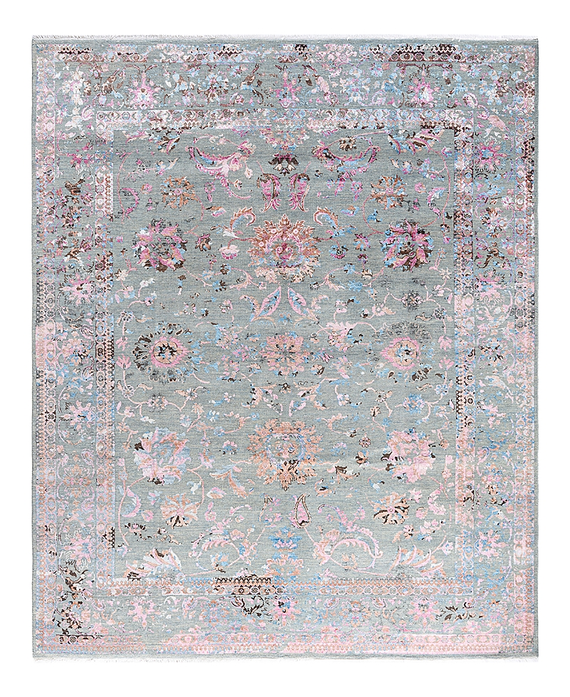 Bloomingdale's Indo Ikat M8309 Area Rug, 8'2 X 9'10 In Gray