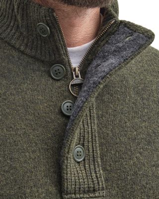 Elbow Patch Mock Neck Sweater