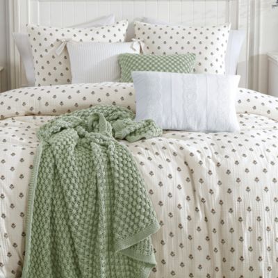 Block Print Gauze Comforter Set, Full Queen