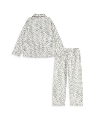 Girls' Woven Long Sleeve Coat & Pants Sleepwear Set - Little Kid