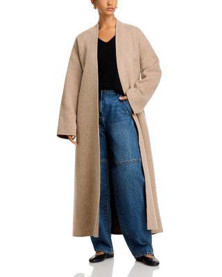Wool Blend Wrap Coat