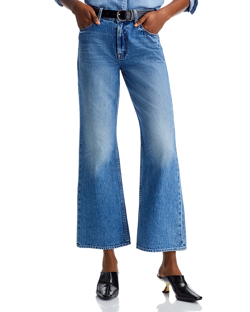 Mother The Hustler Roller Ankle Wide Leg Jeans In Deans List