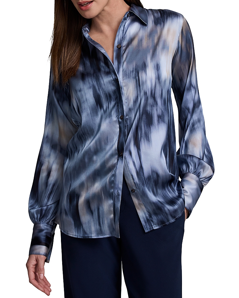Shop Nic + Zoe Nic+zoe Romance Shirt In Blue Multi