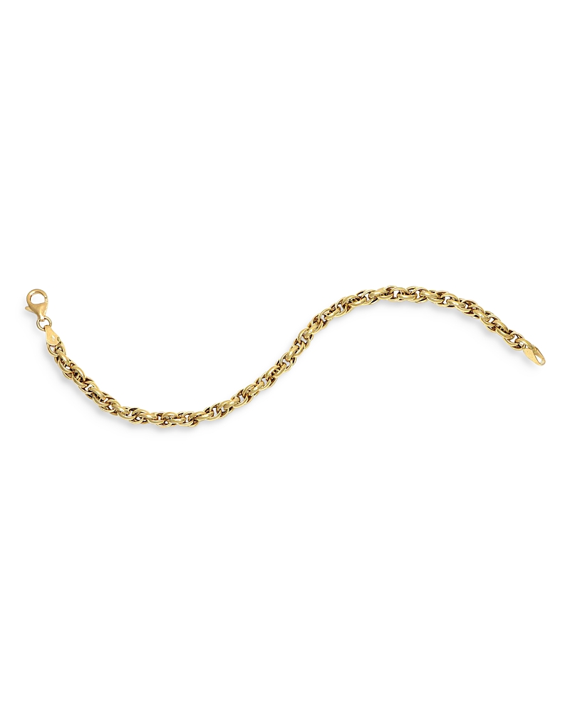 Bloomingdale's Fine Collection Torchon Rope Link Chain Bracelet In 14k Yellow Gold In Gold