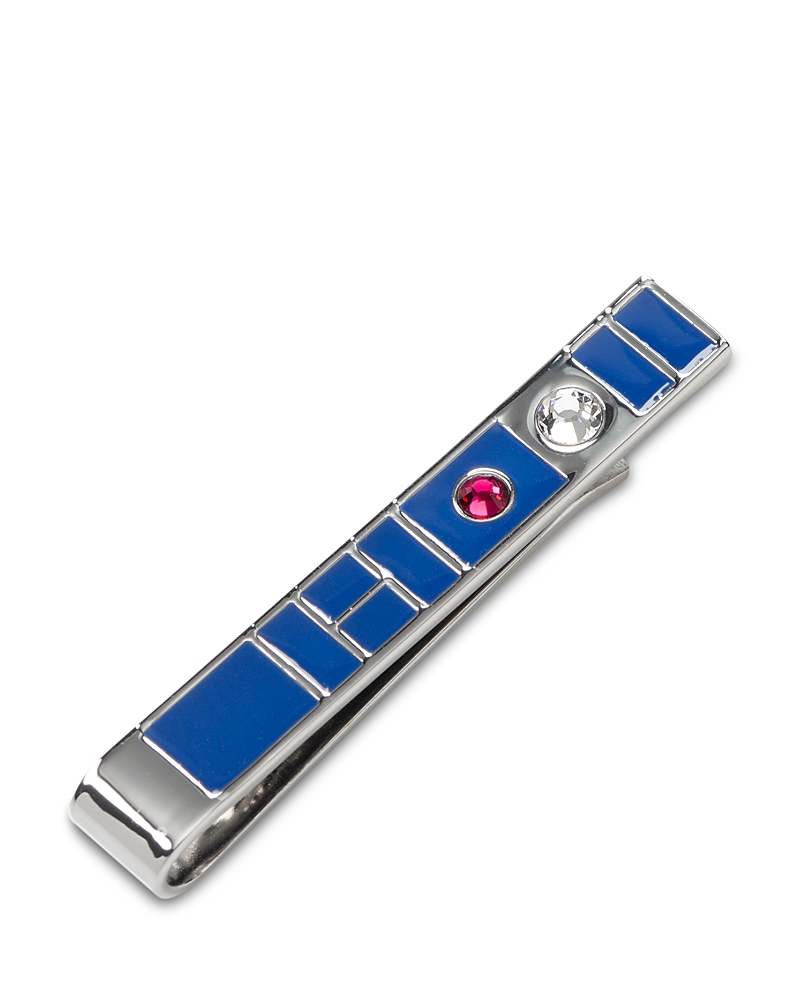 Cufflinks, Inc R2d2 Sliding Stone Tie Bar In Silver