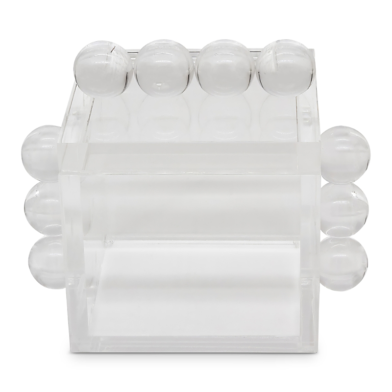 Tizo Clear Lucite Box With Bubbles In Clear