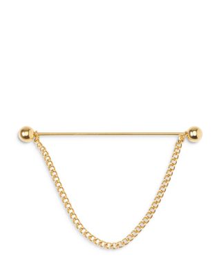 Cufflinks Inc - Stainless Steel Gold Chain Collar Bar