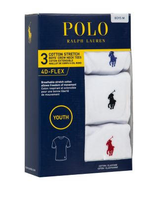 Boys' Cotton Stretch Crewneck Tees, Pack of 3 - Big Kid