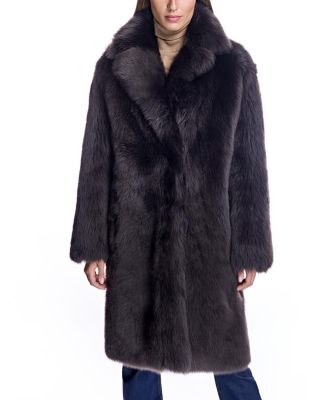 Maximilian - Shearling Coat with Notch Collar