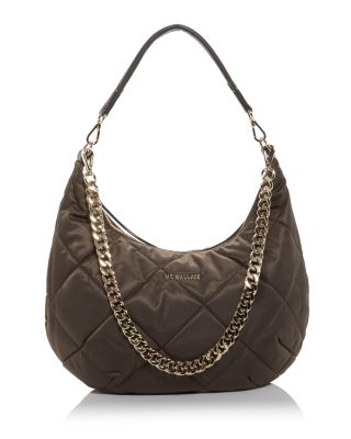 Mz Wallace Quilted Madison Shoulder Bag In Walnut