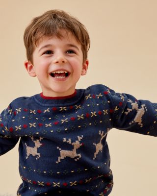 Unisex Reindeer Fair Isle Reindeer Sweater - Baby