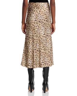 Anya Leopard Print Midi Skirt