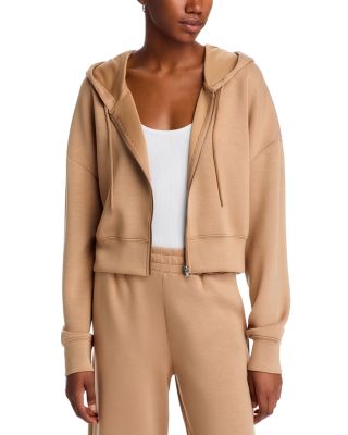 Vintage Havana Zip Front Crop Fleece Sweatshirt