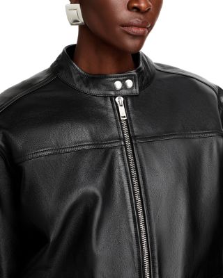 ANINE BING ライダースジャケット ANINE BING Black Benjamin Moto Leather Jacket ANINE BING